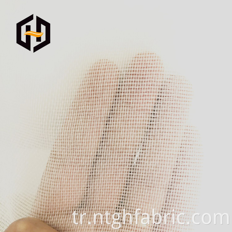  mesh backing polyester grey fabric